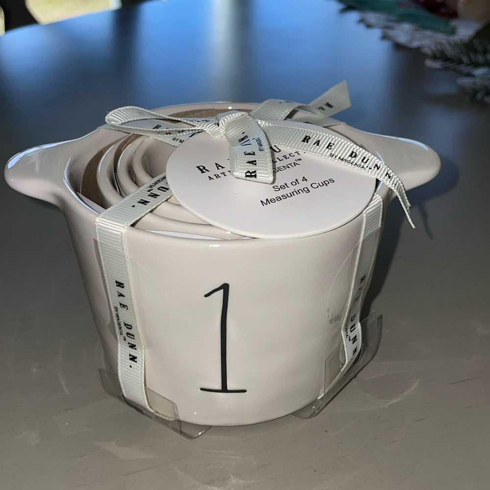 Rae Dunn Plain White Bucket Measuring Cups